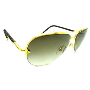 Louis Vuitton Aviator Petit Viola Pilot Sunglasses Metal Gold Brown